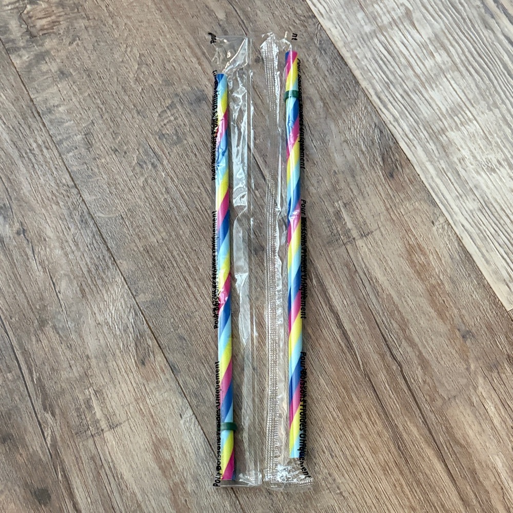 Starbucks Multicolor Striped Party Straws